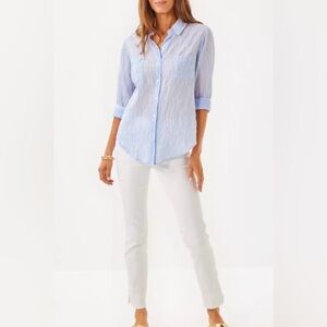 Lilly Pultizer Sea View Button Down Shirt XXS